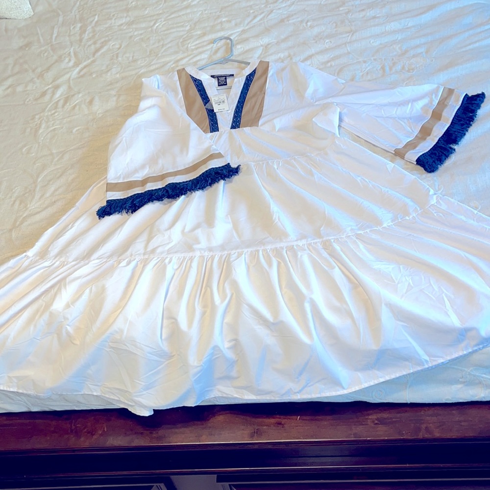 Ashley Stewart size 14/16 stylish peasant style dress